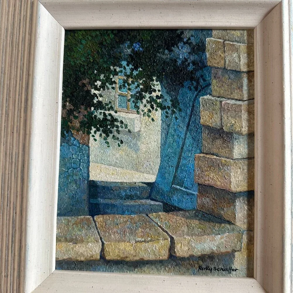 Original Rolly Schaffer Oil Painting Artist Signed Textured Professional Frame